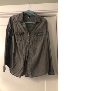 Torrid Gray Denim Button-down shirt